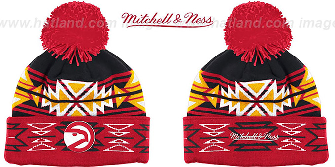 Hawks HWC 'GEOTECH' Knit Beanie by Mitchell and Ness