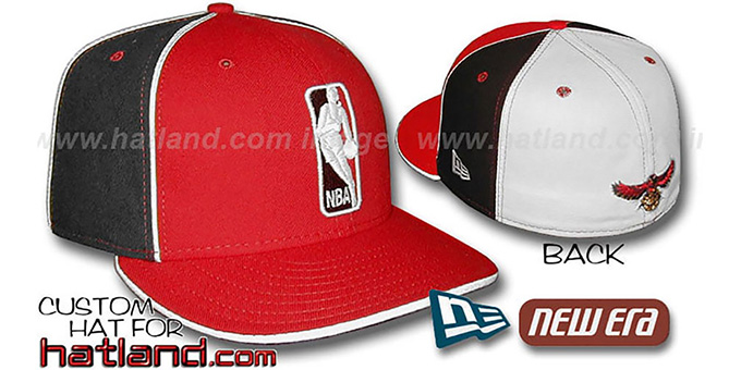 Hawks 'LOGOMAN-2' Red-Black-White Fitted Hat by New Era