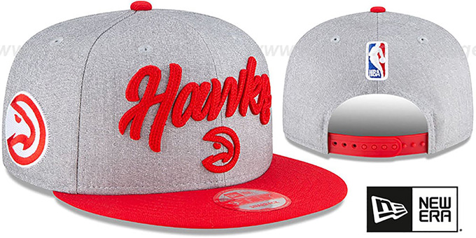 Hawks 'ROPE STITCH DRAFT SNAPBACK' Grey-Red Hat by New Era