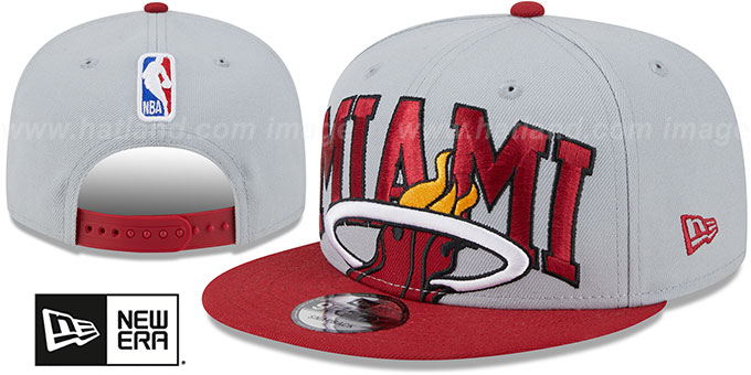 Heat '2023 TIP OFF SNAPBACK' Grey-Red Hat by New Era