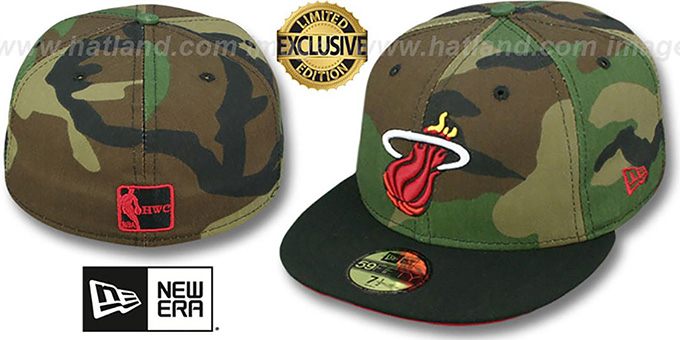 Heat '2T CAMO' Army-Black Fitted Hat by New Era