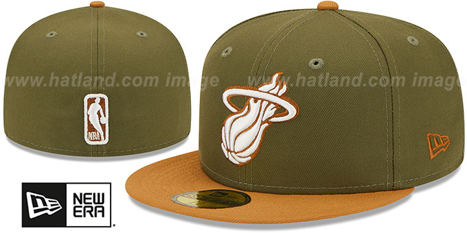 Heat '2T COLOR PACK' Olive-Tan Fitted Hat by New Era