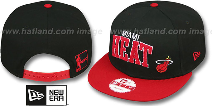 Heat 'CHENILLE-ARCH SNAPBACK' Black-Red Hat by New Era