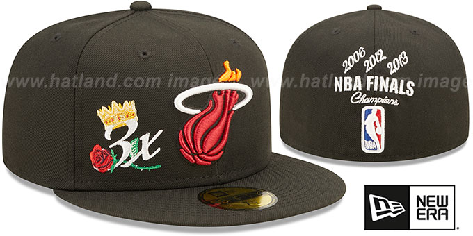 Heat 'CROWN CHAMPS' Black Fitted Hat by New Era