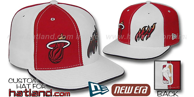 Heat 'DOUBLE WHAMMY' Red-White Fitted Hat