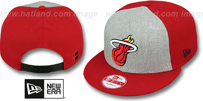 Heat 'HEATHER-REFLECT SNAPBACK' Grey-Red Hat by New Era