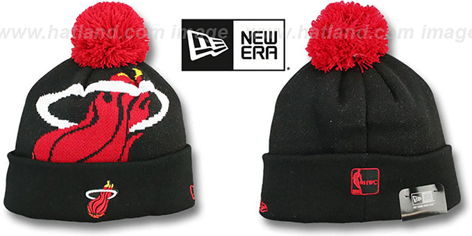 Heat 'HWC-BIGGIE' Black Knit Beanie Hat by New Era