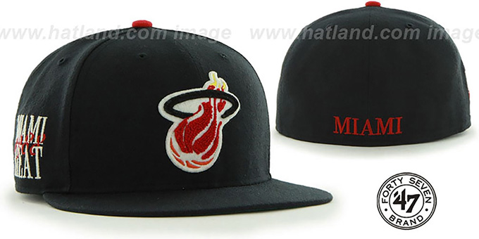 Heat 'HWC CATERPILLAR' Black Fitted Hat by 47 Brand