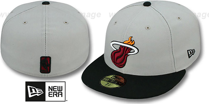 Heat 'NBA-CHASE' Grey-Black Fitted Hat by New Era