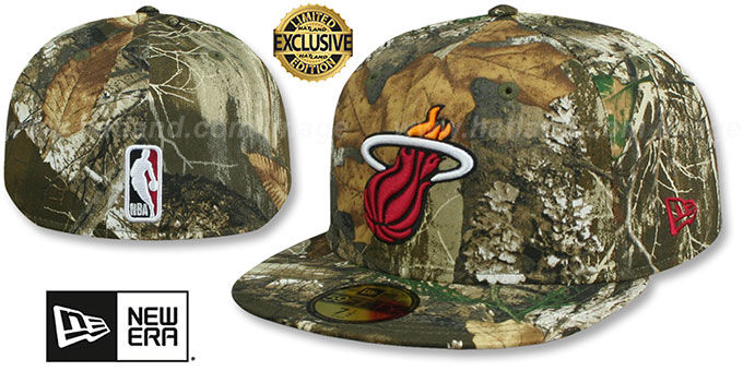 Heat 'NBA TEAM-BASIC' Realtree Camo Fitted Hat by New Era