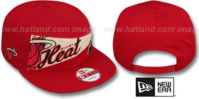 Heat 'PENNANT SNAPBACK' Red Hat by New Era