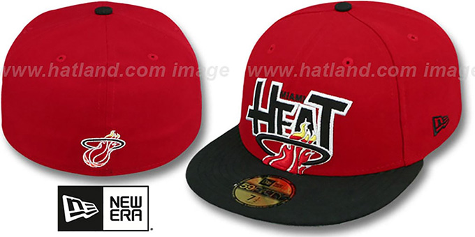 Heat 'PROFILIN' Red-Black Fitted Hat by New Era