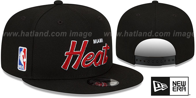 Heat 'SCRIPT-UP SNAPBACK' Black Hat by New Era