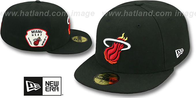 Heat 'SIDE TEAM-PATCH' Black Fitted Hat by New Era