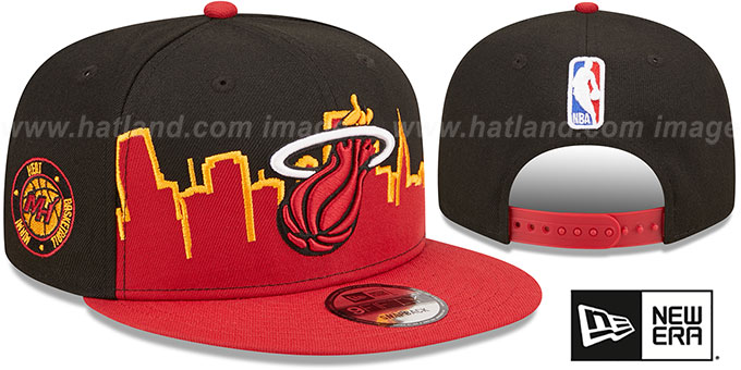 Heat 'SKYLINE TIP OFF SNAPBACK' Black-Red Hat by New Era