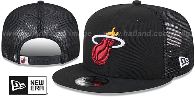 Heat 'TEAM-BASIC TRUCKER SNAPBACK' Black Hat by New Era