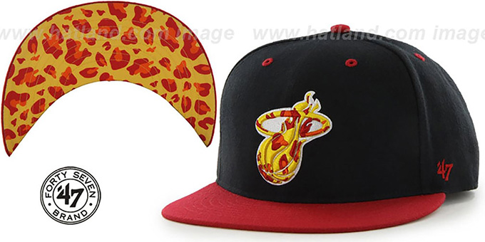 Heat 'THE-PLAINS LEOPARD SNAPBACK' Hat by Twins 47 Brand