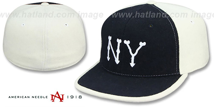 Highlanders '1903 MELTON' Navy-White Fitted Hat by American Needle