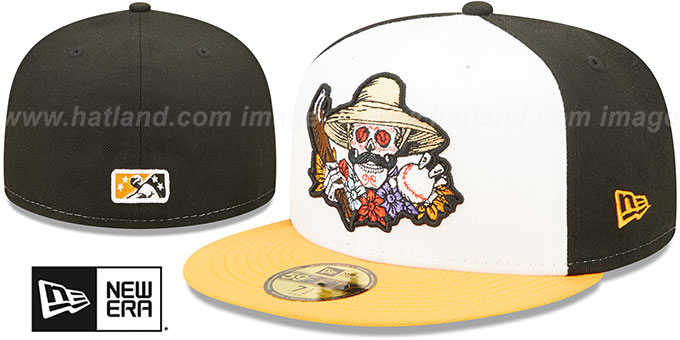 Hooks 'THEME NIGHT' White-Black-Gold Fitted Hat by New Era