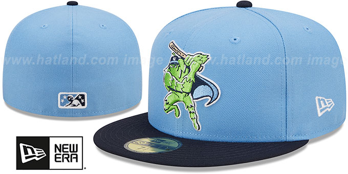 Hops 'MILB MARVEL DEFENDERS' Sky-Navy Fitted Hat by New Era