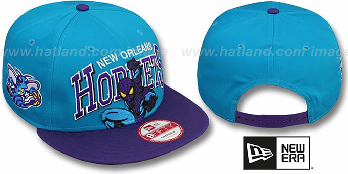 Hornets 'CHALK-UP HERO SNAPBACK' Teal-Purple Hat by New Era