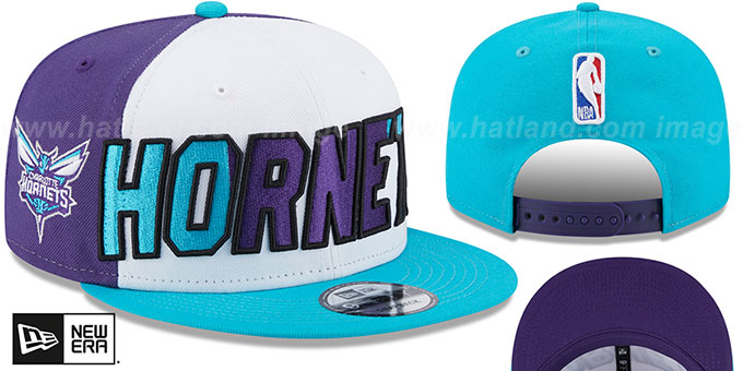 Hornets 'COLOR BLOCK BACK HALF SNAPBACK' Hat by New Era