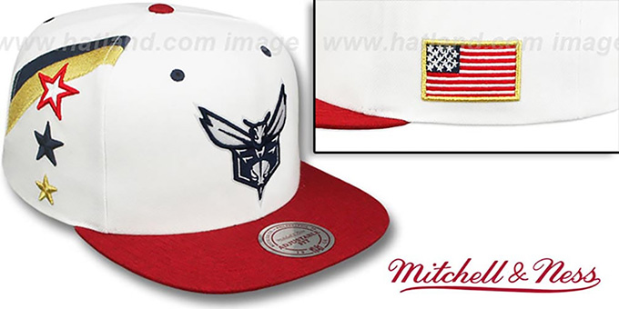 Hornets 'INDEPENDENCE SNAPBACK' Hat by Mitchell and Ness