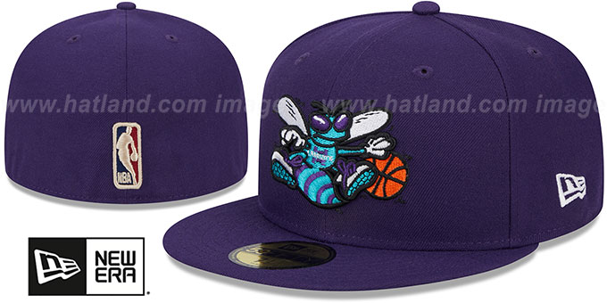 Hornets 'NBA CLASSIX' Purple Fitted Hat by New Era