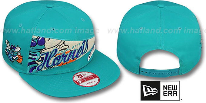 Hornets 'PENNANT SNAPBACK' Teal Hat by New Era