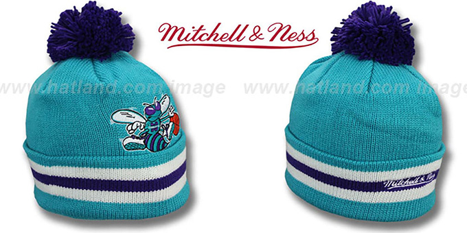 Hornets 'XL-LOGO BEANIE' Teal by Mitchell and Ness