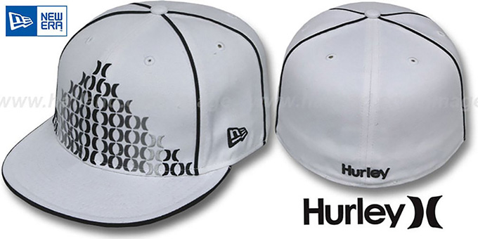 Hurley 'WATERLOO' White Fitted Hat by New Era