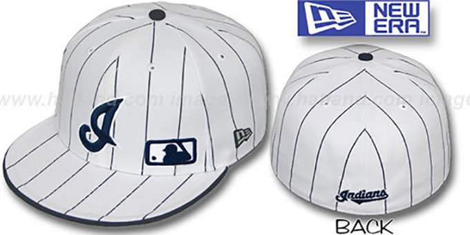 Indians 'FABULOUS' White-Navy Fitted Hat by New Era