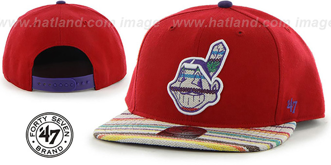 Indians 'WARCHILD SNAPBACK' Red Hat by Twins 47 Brand