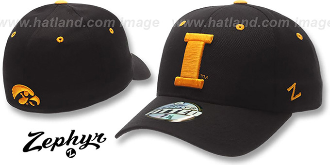 Iowa 'DH-2' Black Fitted Hat by Zephyr