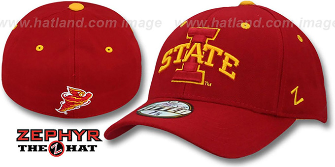 Iowa State 'DH - STATE' Red Fitted Hat by Zephyr