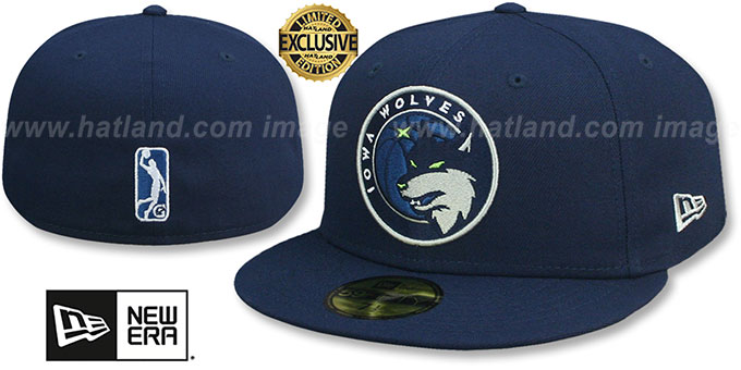 Iowa Wolves 'NBA G-LEAGUE' Navy Fitted Hat by New Era