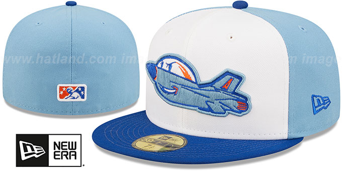 IronBirds 'MILB ONFIELD HOME' White-Sky-Royal Fitted Hat by New Era