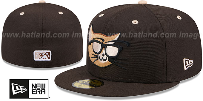 IronPigs 'THEME NIGHT' Brown Fitted Hat by New Era