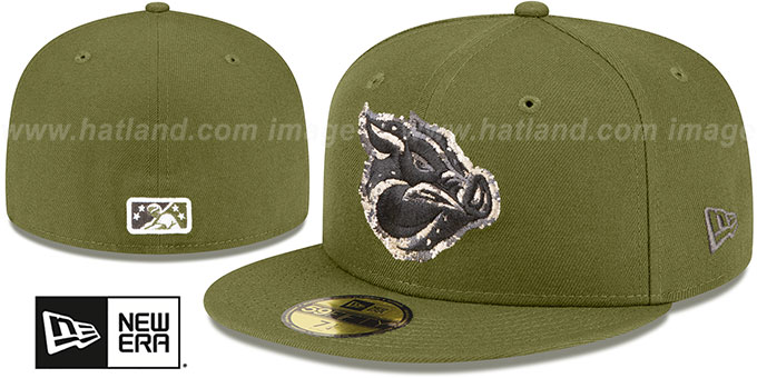 IronPigs 'THEME NIGHT' Olive Fitted Hat by New Era