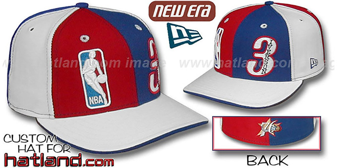 Iverson 'DOUBLE WHAMMY' Red-Royal-White Fitted Hat