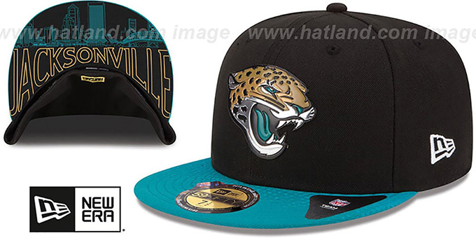 Jaguars '2015 NFL DRAFT' Black-Teal Fitted Hat by New Era