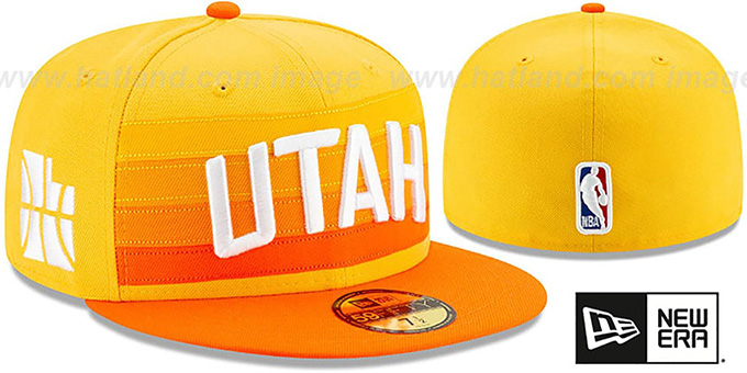 Jazz 19-20 'CITY-SERIES' Gold-Orange Fitted Hat by New Era