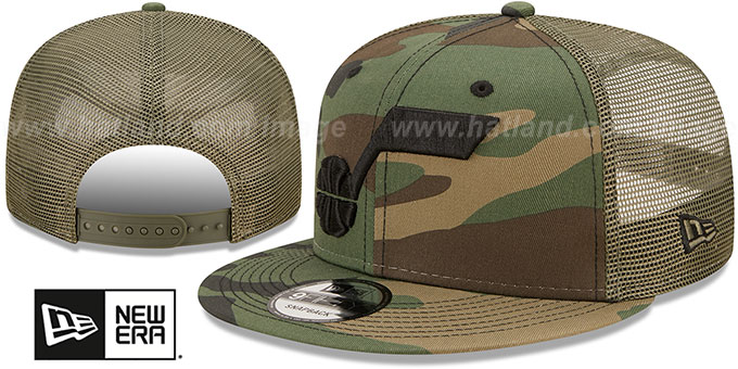 Jazz 'ARMY CAMO TRUCKER' Hat by New Era