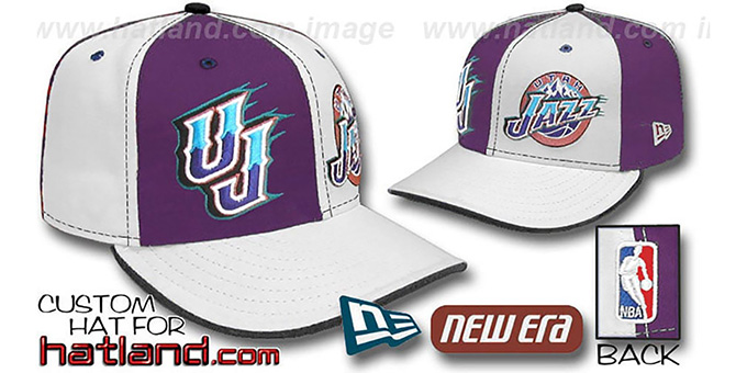 Jazz 'DOUBLE WHAMMY' Purple-White Fitted Hat