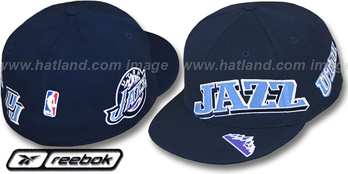 Jazz 'ELEMENTS' Fitted Hat by Reebok - navy