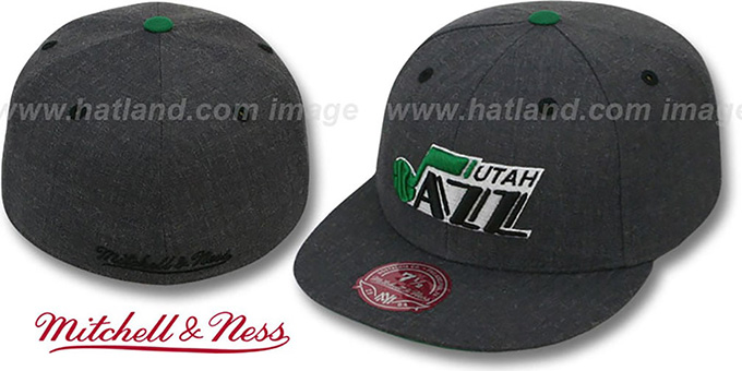 Jazz 'GREY HEDGEHOG' Fitted Hat by Mitchell and Ness