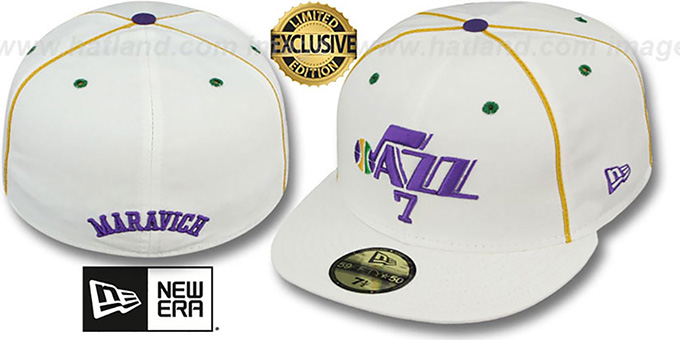 Jazz MARAVICH 'TEAM-UP' White Fitted Hat by New Era