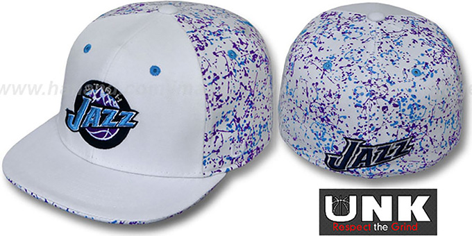 Jazz 'TC-SPLATTER' White-Team Color Fitted Hat by UNK