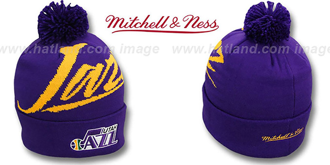 Jazz 'VICE BEANIE' Purple by Mitchell and Ness