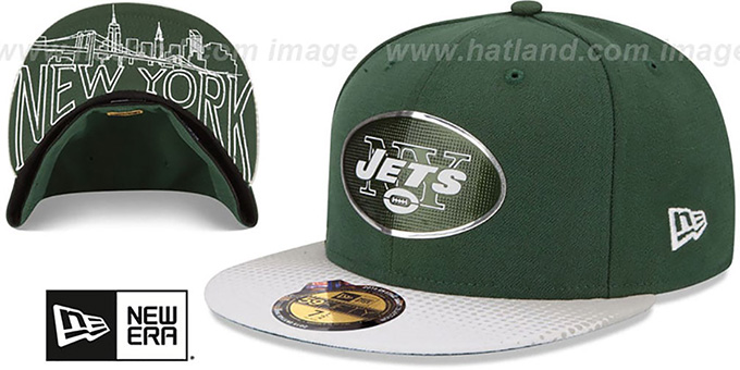 Jets '2015 NFL DRAFT' Green-White Fitted Hat by New Era